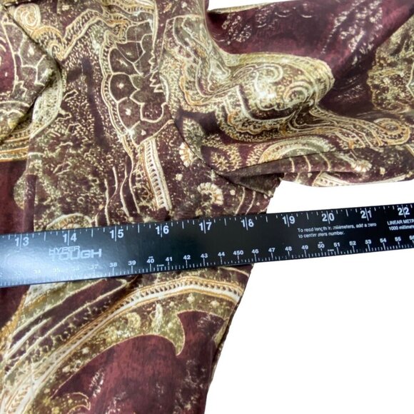 CHICOS Women Paisley Print Blazer Size 0/S Shades of Brown Fall Autumn Career - Picture 9 of 16